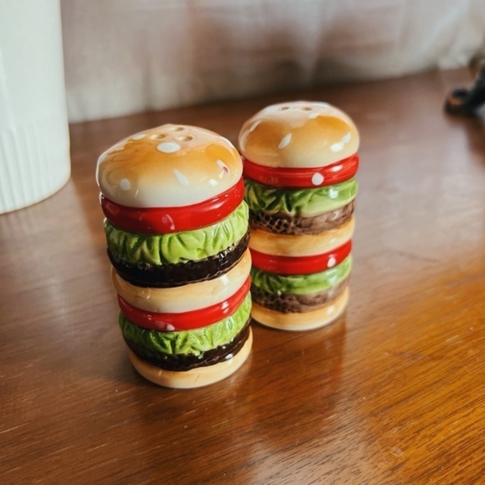 Vtg Double Stacker Salt & Pepper Shakers